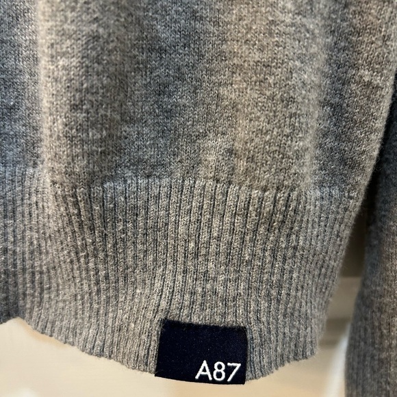 Aeropostale Wool Infused Gray Casual Sweater Crew Neck Pullover Preppy Men's Lg - Picture 4 of 8